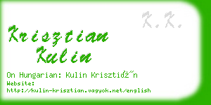 krisztian kulin business card